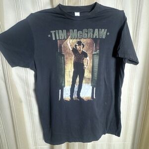 Tim McGraw Black Startee Summer Tour  2009 Tee Size L,  Country Music‎